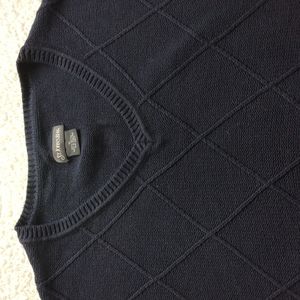 St. John's Bay XL Navy Cotton V Neck Sweater Vest